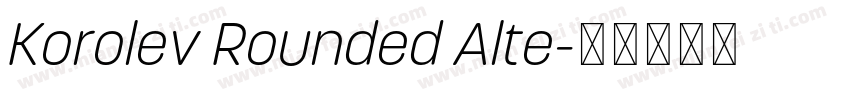 Korolev Rounded Alte字体转换